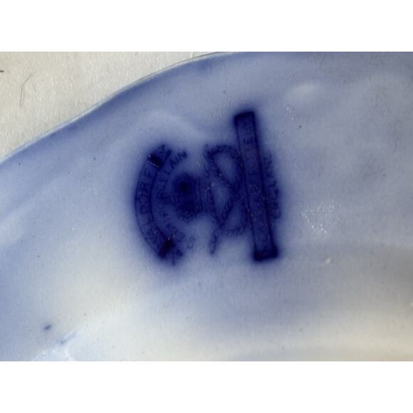 Set 3 Flow Blue New Wharf Pottery England Waldorf Dinner Plates 1 X 9" & 2 X 10” - Picture 9 of 15